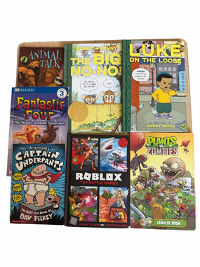 Preteen Older Children's Gently Used Mixed Book Lot Colorful Illustrated Covers